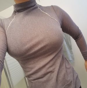 Long sleeve elegant turtle neck